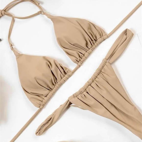 Adjustable Triangle khaki bikini - Picture 2 of 2